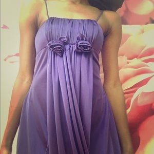 Purple satin dress